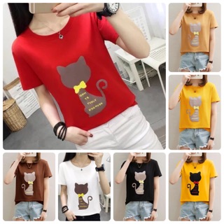 👚เสื้อยืดพิมพ์ลายแมว👚