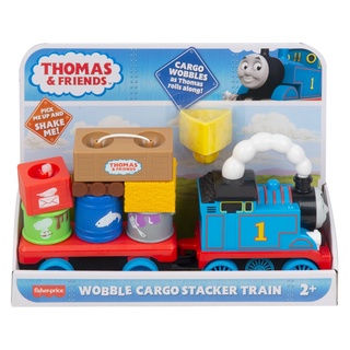 Thomas &amp; Friends Wobble Cargo Stacker Train (GWX07) โทมัส รถไฟบรรทุกสินค้าฝึกการวางของ รุ่น GWX07