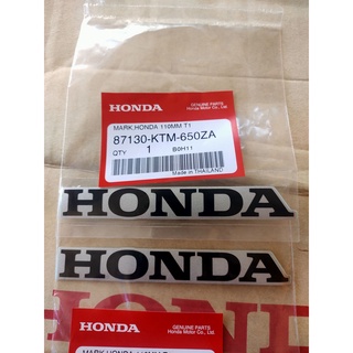 สัญลักษณ์HONDA 110มม.แท้สีดำพื้นสีเทา ติดบังลมซ้ายขวาเวฟ125รุ่นคาร์ทุกรุ่น,2ชิ้น