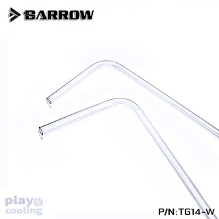 Barrow PETG Tube 14*10 Transparent 90° pre bending tube (ท่อ PETG 14mm ดัด 90° ยาว 500mm จัดส่งในไทย)