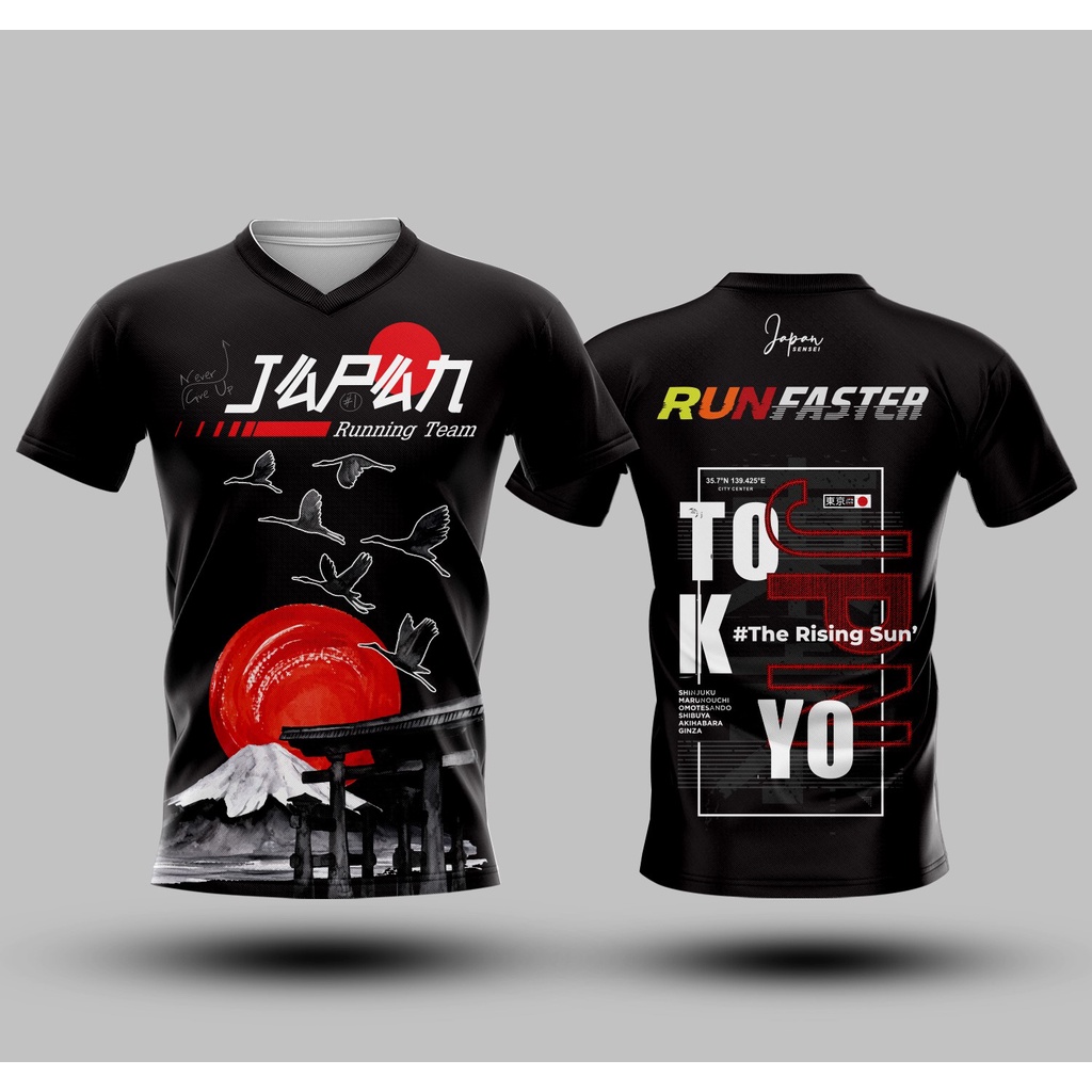 🌈ใส่โค้ดSENSEI20Pลด20%✨เสื้อแขนสั้นพิมพ์ลาย(หน้า-หลัง) ลายSENSEI JAPAN4