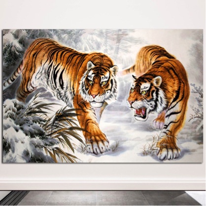 DIY 5D 5D รอบลูกปัดเต็ม Tiger เพชรจิตรกรรม,ลูกปัด