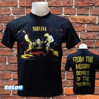 เสื้อวง Nirvana แขนสั้น ไม่มีตะเข็บข้าง คอฟิต ป้ายUSA เสื้อวง เสื้อผู้ชาย เสื้อทัวร์ วงร็อคคต่างประเทศ