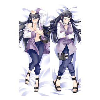 ปลอกหมอน ผ้ากํามะหยี่ ลายอนิเมะนารูโตะ Dakimakura Hyouga Hinata ขนาด 50X150 ซม. สําหรับตกแต่งบ้าน เตียง