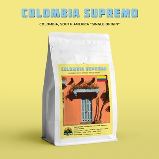 เมล็ดกาแฟคั่ว Colombia Supremo อาราบิก้า 100% (ขนาด 200g) มีบริการบดฟรี Arabica Coffee