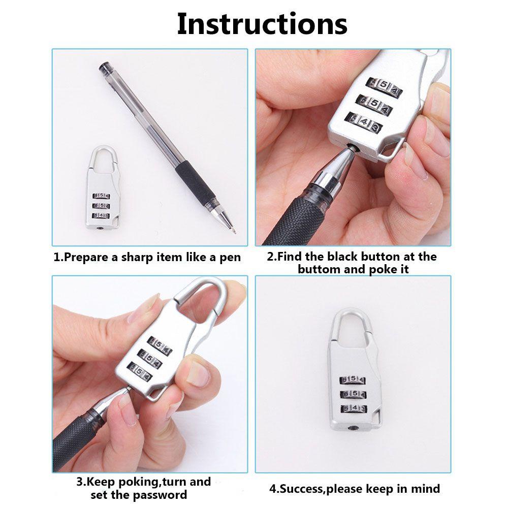 EVINARIA 1pcs Padlock Gym Mini Diary Protector HOT รูปที่ 4