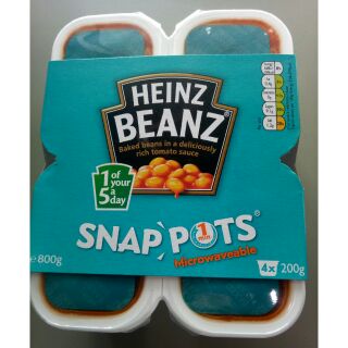 Heinz Baked Beans Snap Pots ถั่วเบคบีนส์ ในซอส มะเขือเทศ ไฮนท์ 800 กรัม