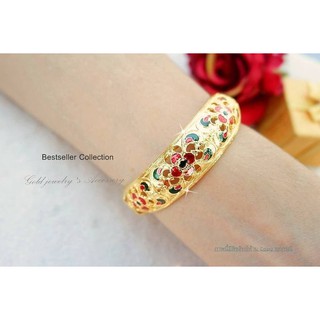 Gold Bangle สร้อยข้อมือทองงานลงยา