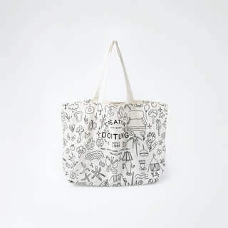 DoiTung BAG L DOODLE 55x66 cm กระเป๋าผ้า เส้นใยพลาสติก (HL95146051)