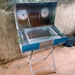 เตาอบถ่านฝา เตาปิ้งย่างขาสูงมีฝาปิด กว้างใหญ่ 100 ลิตร ขนาดส…