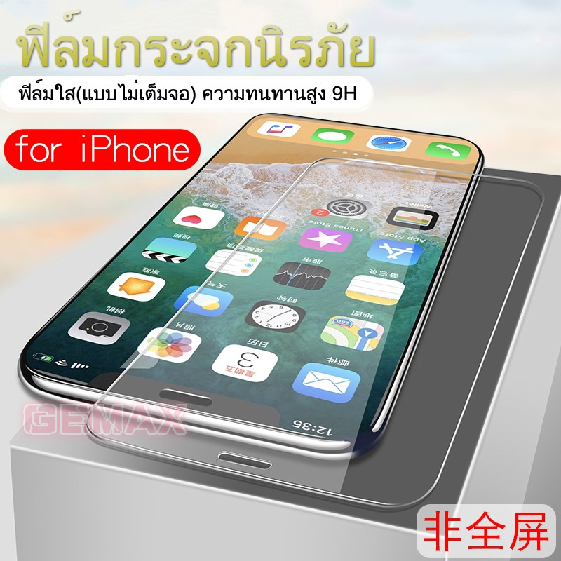 ฟิล์มกระจกแบบใส For 5G 5S 5C SE 6G 6P 6S 6SP 7G 7P 8G 8P X XS XR XS MAX 12/12Pro 12 Pro max 12 mini 13 14