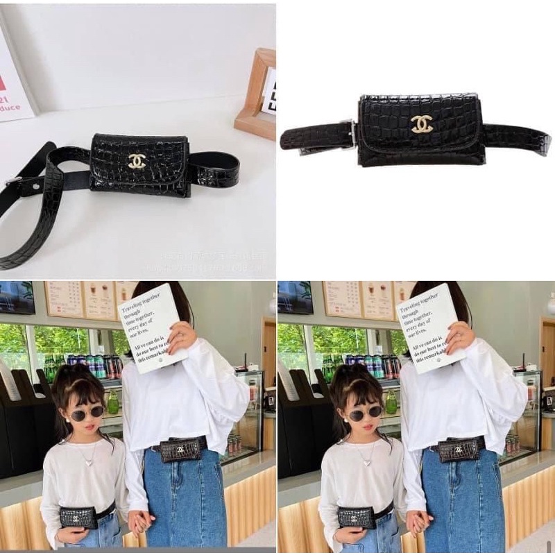 กระเป๋าchanelคาดอกเอวปรับสายได้ใช้ได้ทั้งเด็กทั้งผู้ใหญ่