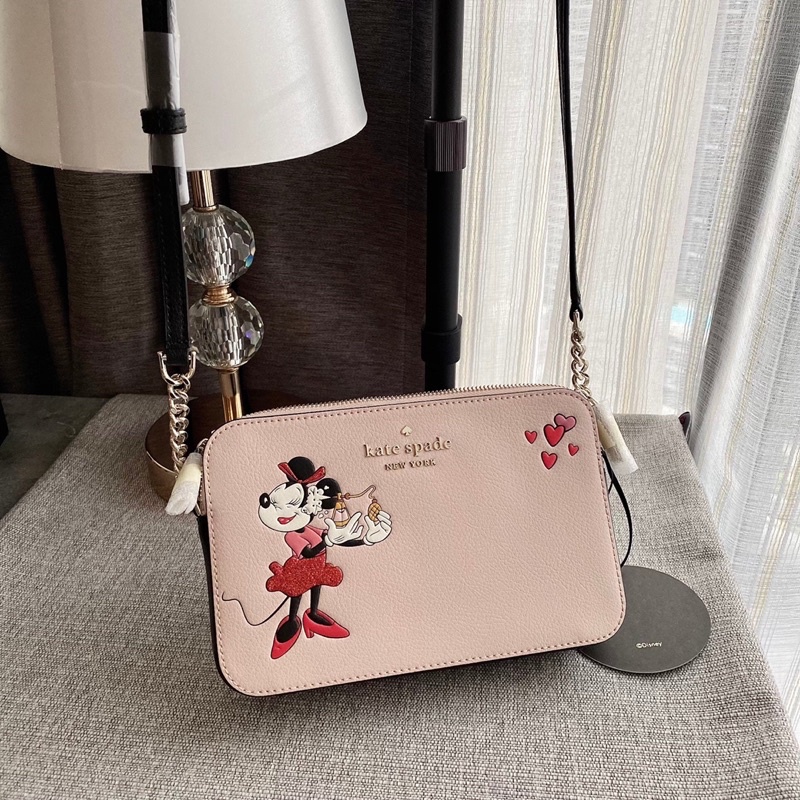 Disney x Kate Spade New York Minnie Mouse Double-Zip Crossbody Bag wlr00297  | Shopee Thailand