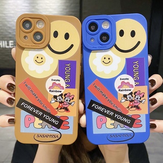 เคสโทรศัพท์มือถือ ลายการ์ตูนมิกกี้ มินนี่เมาส์ หน้ายิ้มน่ารัก สําหรับ เคส Samsung Galaxy s23 s20 s21 s22 plus ultra s21fe s21 s20fe note20 ultra note 20 ultra case เคส