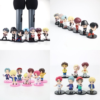 ฟิกเกอร์ Kpop Bts Bangtan Boys ขนาดเล็ก 7 ชิ้น 1 ชุด