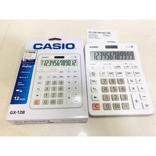 GX-12B เครื่องคิดเลขตั้งโต๊ะ Casio 12 หลัก ของแท้ ของใหม่ ประกันศูนย์CMG เครื่องคิดเลข GX-12B-WEสีขาว GX-12Bดำ  GX12 GX1