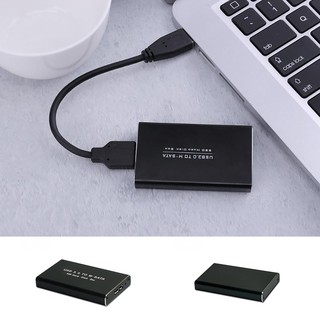 ✦ Msata เป็น USB 3.0 ฮาร์ดดิสก์ไดรฟ์ SSD Enclosure อะแดปเตอร์สายเคเบิลกล่องอลูมิเนียม