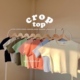 natchakloset | เสื้อครอปผ้าร่อง18สี croptop