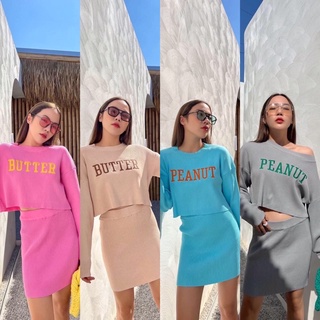 Tuktaclothing น้อง peanut butter มาแล้วค่า  เซตเสื้อเเขนยาวเนื้อผ้าknit ทอเนื้อเเน่น ไม่หนานะคะ ใส่ได้ทุกseason เลยค่ะ