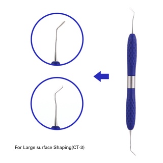 【dentalhome】เครื่องมือทันตกรรม ปากพลาสติก เรซิน พร้อมด้ามจับซิลิโคน 6 ชิ้น/ชุด