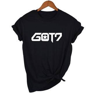 เสื้อยืดแขนสั้นคอกลมพิมพ์ลาย KPOP GOT 7 สำหรับผู้หญิง