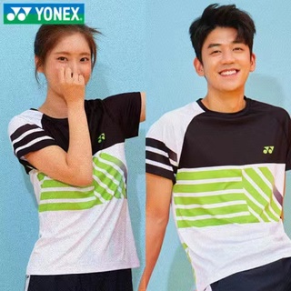 Yonex เสื้อกีฬาแขนสั้น แบบแห้งเร็ว สําหรับผู้ชายและผู้หญิง