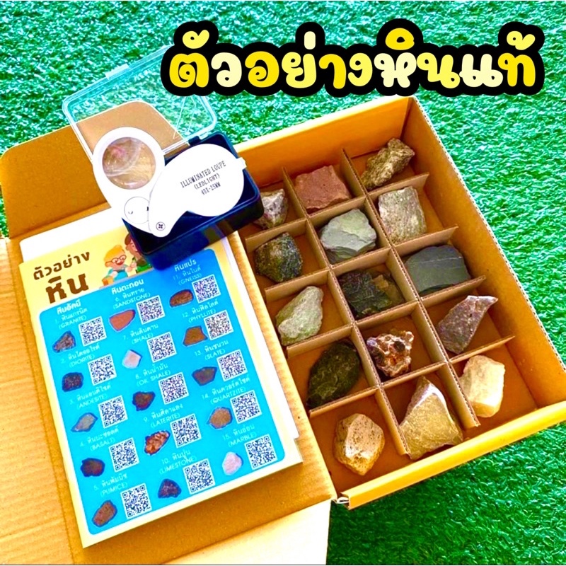 แนวSTEM หินแท้ 15 ชนิด คู่มือศึกษาตัวอย่างหิน โดยนักธรณีวิทยา สื่อ เสริมพัฒนาการ