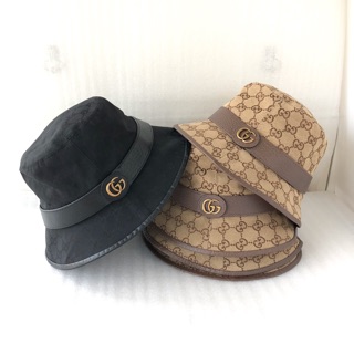 New Gucci GG Fedora Hat สีน้ำตาล ดำ แดง