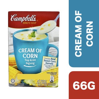 Campbell Cream of Corn Minute Soup Box 66g ++ แคมป์เบลล์ ซุปกล่องครีมข้าวโพด 66 กรัม