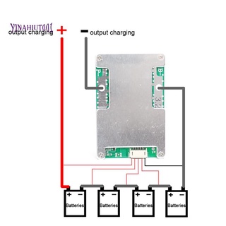 บอร์ดป้องกันแบตเตอรี่ลิเธียม 4S 12.8V 120A BMS สําหรับ Lifepo4