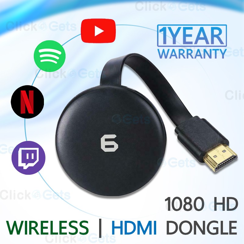 รับประกัน 1 ปี - Wireless HDMI Dongle HD 1080P Media Streamer - อุปกรณ์ สตรีมมิ่ง HDMI ขึ้น จอ TV ความชัด ระดับ HD