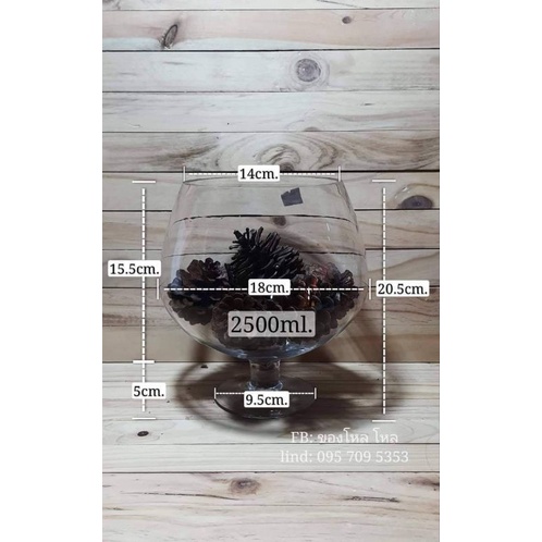 แก้วค๊อกเทล 2.5ลิตร แก้วบั่นดี แก้วเบียร์  แก้วปาร์ตี้ โหลเลี้ยงปลา ใส่น้ำจิ้ม น้ำปั่น ขนมหวาน  เหล้