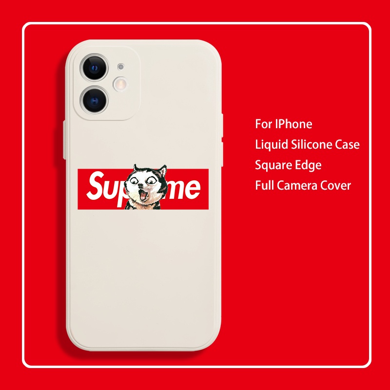 เคสโทรศัพท์มือถือ ซิลิโคนนิ่ม กันรอยกล้อง ลายสุนัขฮัสกี้น่ารัก แฟชั่น สําหรับ IPhone 11 12 Pro Max 7 8 Plus XR X 13 mini 14 15 Pro Max XS Max se2