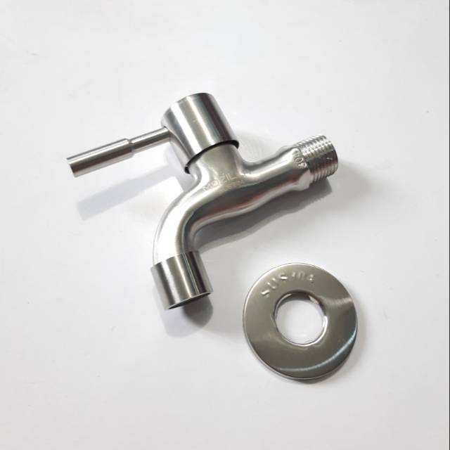 ก๊อกน้ําติดผนัง / ก๊อกน้ําห้องน้ําธรรมดาสแตนเลส SS 304 MOZILLA
