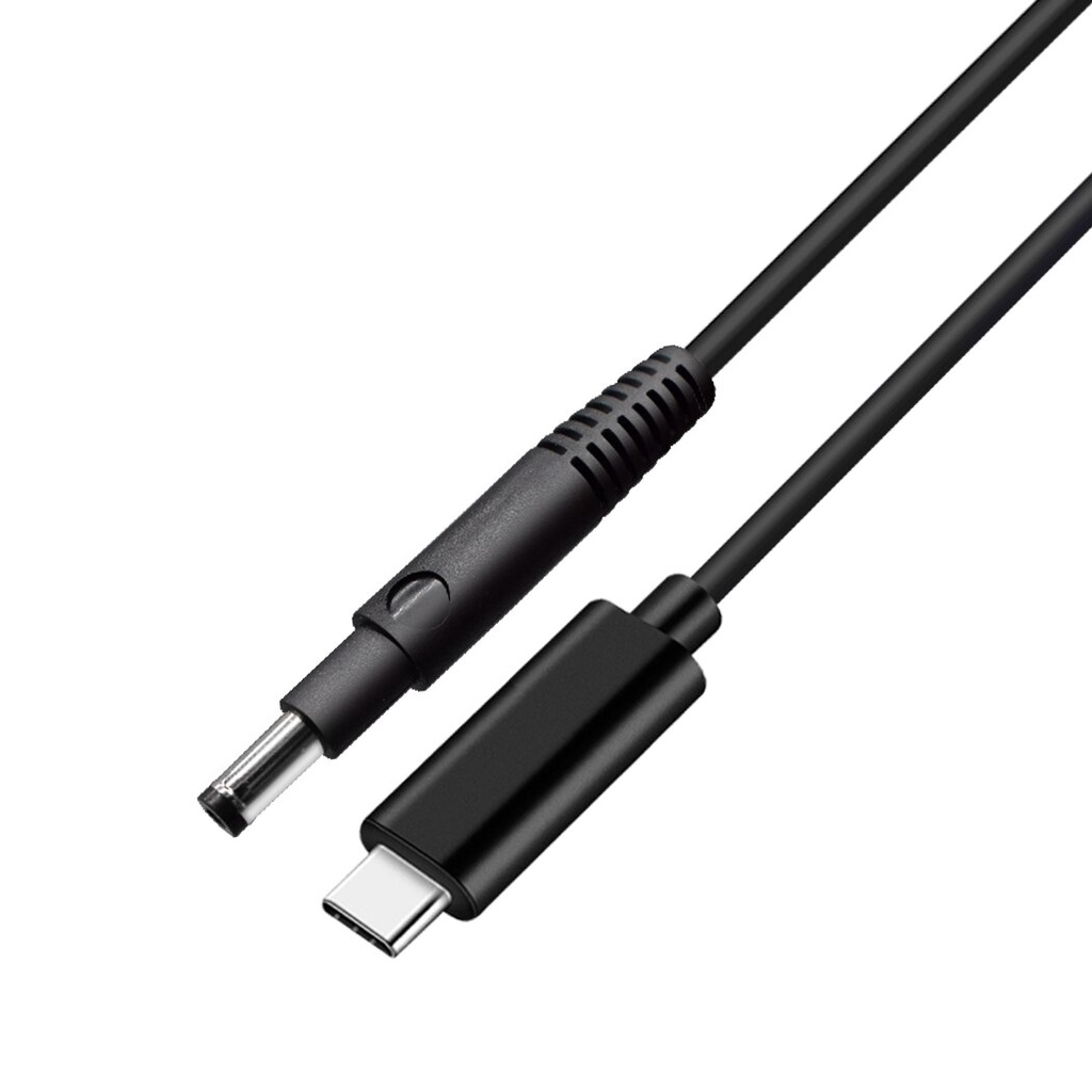 1.5M/4.9FT USB-C to DC สายชาร์จโน้ตบุ๊ค,หัว Type-C ตัวผู้ถึง 4.8*1.7MM PD สายชาร์จเร็ว,65W
