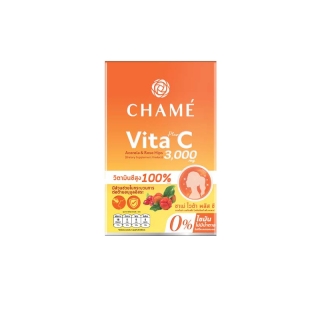 CHAME Vita Plus C Acerola &Rose Hips วิตามินซีจาก อะเซโลล่า และ โรสฮิป ช่วยเสริมภูมิคุ้นกัน ป้องกันหวัด ผิวกระจ่างใส