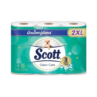 กระดาษชำระ 6 ม้วน/แพ็ค สก๊อตต์ CleanCare XXL กระดาษทิชชู Toilet paper 6 rolls/pack Scott CleanCare XXL