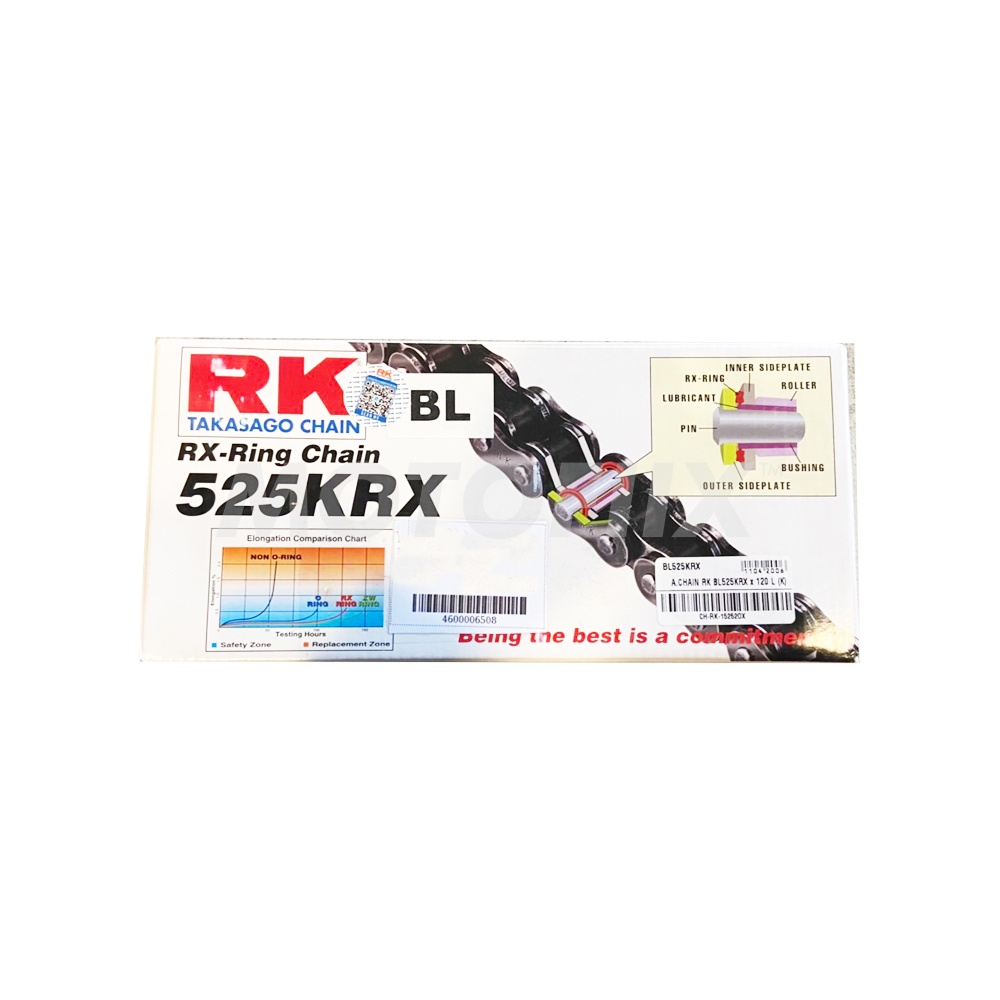 RK โซ่ High Speed&Perfomance XW-ring-B/G BL525KRX 120L CH-RK-15252OX CB/CBR650