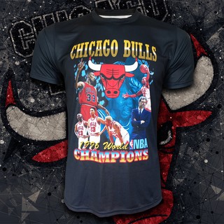 เสื้อยืดคอกลม บาสเกตบอล NBA CHICAGO BULLS เสื้อยืดบาสเกตบอล ทีม ชิคาโก้ บูลส์ #BK0089 พิมพ์ทั้งตัว ไซส์ S-5XL