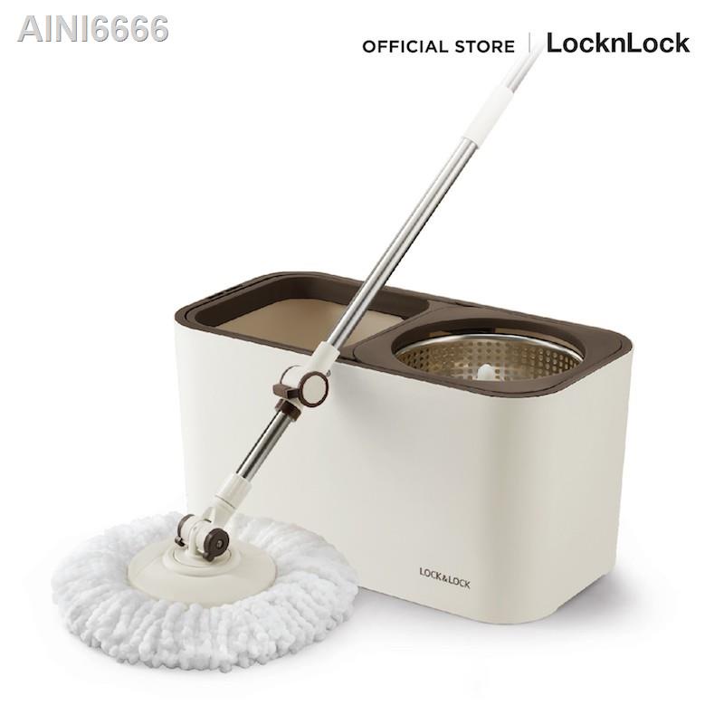 ☊✚LocknLock ไม้ถูพื้น Dual Bucket Spin Mop รุ่น ETM478อุปกรณ