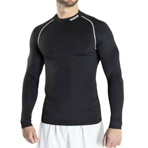 KIPSTA เสื้อรัดกล้ามเนื้อแขนยาว สีดำ ไซส์ S ( อก 32-36")