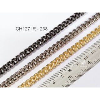 CH127 IR โซ่เหล็กชุบเคลือบโลหะ โซ่สำหรับสายกระเป๋า ยาว1เมตรขึ้นไป bag chain 1m.