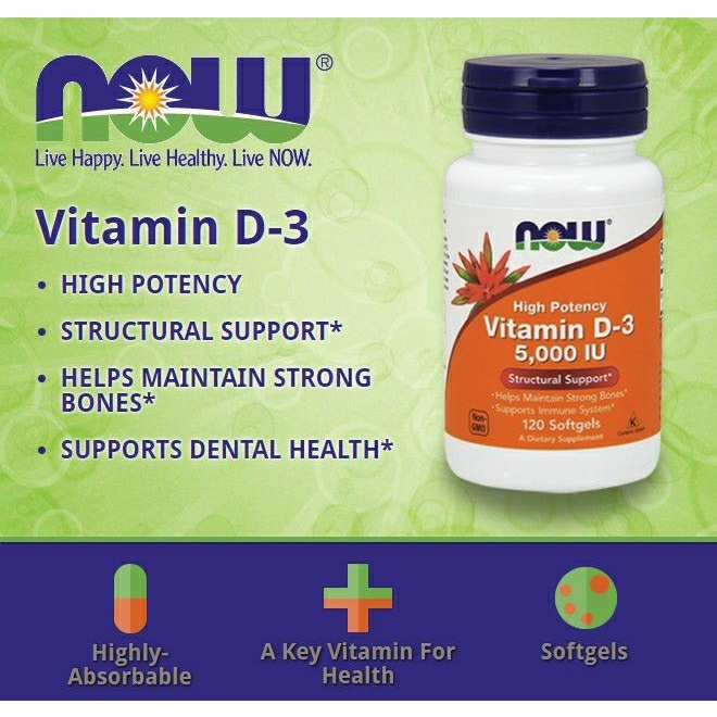 ⚡มีของพร้อมส่ง⚡Now Vitamin D3 (วิตามินดี) 1,000/2,000/5,000/10,000 IU  วิตามิน ดี3 ราคา ถูกที่สุด ดีลบีเคเค แกลเลอรีภาพที่ 6