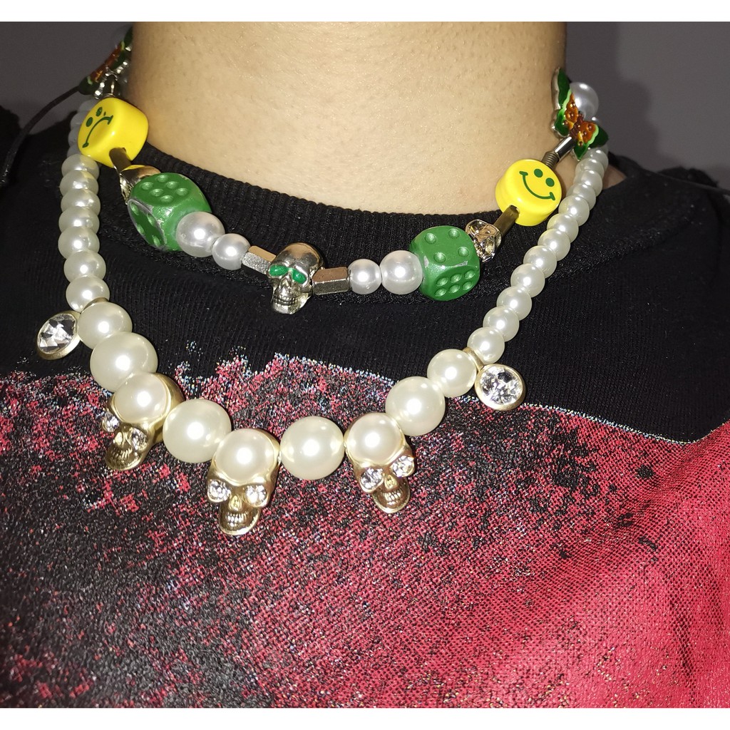 最高 saluteネックレスEVAE + SKULL PEARL NECKLACE cinemusic.net