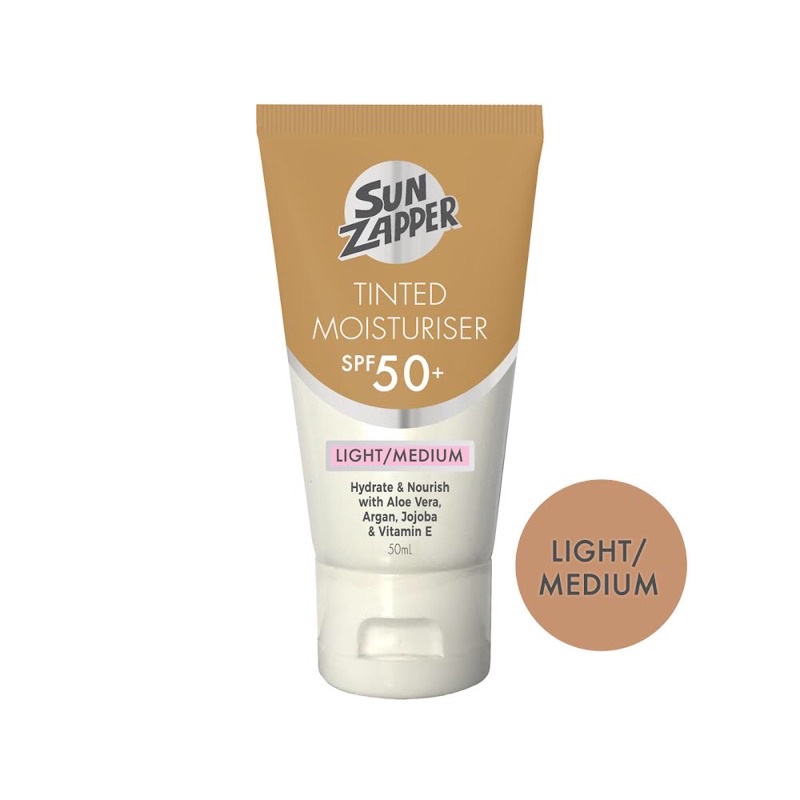 Sun Zapper Tinted Moisturizer SPF50+ 50ml. กันแดดเนื้อทิ้นท์ ม้อยเจอไรเซอร์ เอสพีเอฟ50+ ขนาด 50 มล. ซัน แซปเปอร์