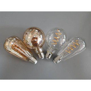 พร้อมส่ง เก็บเงินปลายทางได้ -ไส้เกลียวขด  หลอดไฟ G80 LED วินเทจ ไส้เกลียวขด สวยงาม สว่างมาก 4วัตต