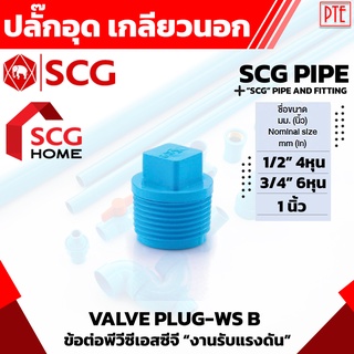 ปลั๊กอุด ปลั๊กอุดเกลียวนอก pvc SCG ขนาด 1/2" 3/4" 1"