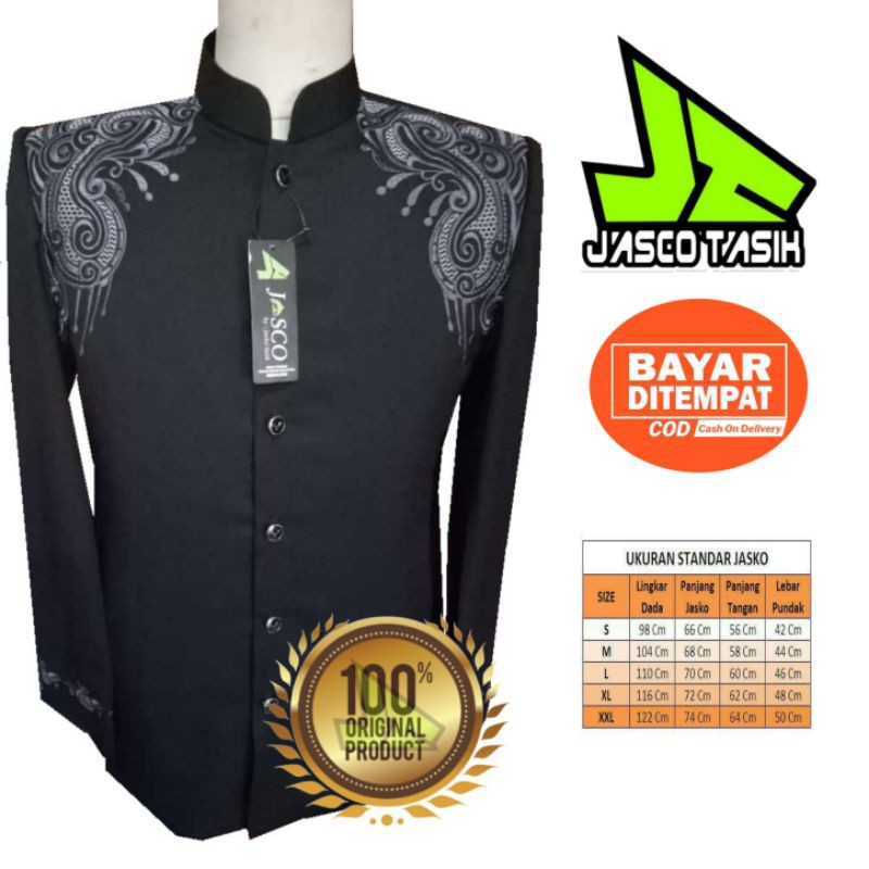 ใหม่ล่าสุด tasik Brand Of Crab motif โดย Dannis abu Black White wool S M L XL XXL jas koko