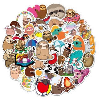 ∗ สติกเกอร์กราฟฟิติ【sloth Graffiti Sticker】 50 ชิ้น❀ม❀อุปกรณ์ตกแต่งสเก็ตบอร์ด กันน้ํา ใช้ซ้ําได้