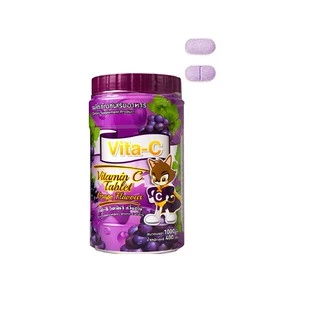 (ส่งด่วน/ส่งทันที🔥) วิตามินเด็ก Vita-C แบบเม็ด บรรจุ 1000 เม็ด/กระปุก วิตามินซีเม็ด วิตามินซีเด็ก มี อย.